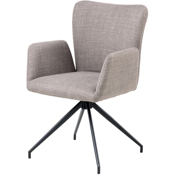 Krzesło Laura z podłokietnikami szary jasny - ACTONA